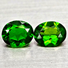 Natural Green Chrome Diopside 1.27 Ct. 2 Pcs Oval Shape 6.1 x 4.9 Mm Gemstones