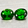 Natural Green Chrome Diopside 1.35 Ct. 2 Pcs Oval Shape 6 x 5 Mm Gemstones