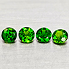 Natural Green Chrome Diopside 1.47 Ct. 4 Pcs Round Shape 4.6 to 2.5 Mm Gemstones