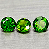 Natural Green Chrome Diopside 1.26 Ct. 3 Pcs Round Shape 4.6 Mm Gemstones