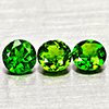 Natural Green Chrome Diopside 1.07 Ct. 3 Pcs Round Shape 4.5 Mm Gemstones