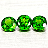 Natural Green Chrome Diopside 0.99 Ct. 3 Pcs Round Shape 4.2 Mm Gemstones