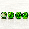 Natural Green Chrome Diopside 1.65 Ct. 4 Pcs Round Shape 4.6 to 3 Mm Gemstones