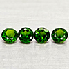 Natural Green Chrome Diopside 1.59 Ct. 4 Pcs Round Shape 4.6 Mm Gemstones