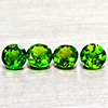 Natural Green Chrome Diopside 1.46 Ct. 4 Pcs Round Shape 4.6 Mm Gemstones