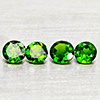 Natural Green Chrome Diopside 1.50 Ct. 4 Pcs Round Shape 4.8 to 2.4 Mm Gemstones