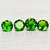 Natural Green Chrome Diopside 1.34 Ct. 4 Pcs Round Shape 4.6 to 2.2 Mm Gemstones