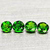 Natural Green Chrome Diopside 1.43 Ct. 4 Pcs Round Shape 4.5 to 2.7 Mm Gemstones