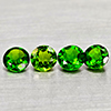 Natural Green Chrome Diopside 1.37 Ct. 4 Pcs Round Shape 4.6 to 2.5 Mm Gemstones