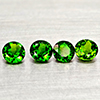 Natural Green Chrome Diopside 1.50 Ct. 4 Pcs Round Shape 4.6 to 2.6 Mm Gemstones