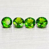 Natural Green Chrome Diopside 1.34 Ct. 4 Pcs Round Shape 4.6 to 2.4 Mm Gemstones