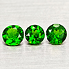 Natural Green Chrome Diopside 1.05 Ct. 3 Pcs Round Shape 4.6 to 2.5 Mm Gemstones