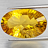 Natural Yellow Citrine 13.37 Ct. Clean Oval Concave Cut 20 x 13 Mm Gemstone Natural Yellow Citrine 13.37 Ct. Clean Oval Concave Cut 20 x 13 Mm Gemstone