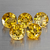 Natural Yellow Citrine 6.43 Ct. 5 Pcs Round Shape 7 Mm Gemstone from Brazil Natural Yellow Citrine 6.43 Ct. 5 Pcs Round Shape 7 Mm Gemstone from Brazil
