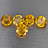 Natural Yellow Citrine 6.31 Ct. 5 Pcs Round Shape 7.3 Mm Gemstone from Brazil Natural Yellow Citrine 6.31 Ct. 5 Pcs Round Shape 7.3 Mm Gemstone from Brazil