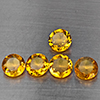 Natural Yellow Citrine 5.61 Ct. 5 Pcs Round Shape 6.9 Mm Gemstone from Brazil Natural Yellow Citrine 5.61 Ct. 5 Pcs Round Shape 6.9 Mm Gemstone from Brazil