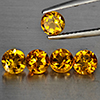 Natural Yellow Citrine 2.30 Ct. 5 Pcs Round Shape 5.1 Mm Gemstones From Brazil Natural Yellow Citrine 2.30 Ct. 5 Pcs Round Shape 5.1 Mm Gemstones From Brazil