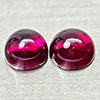 Natural Purplish Pink Rhodolite Garnet 1.71 Ct. 2 Pcs Round Cabochon Shape 5.1Mm