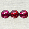 Natural Purplish Pink Rhodolite Garnet 2.37 Ct. 3 Pcs Round Cabochon Shape 4.9Mm