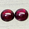 Natural Purplish Pink Rhodolite Garnet 2.19 Ct. 2 Pcs Round Cabochon Shape 6 Mm