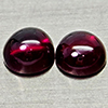 Natural Purplish Pink Rhodolite Garnet 3.07 Ct. 2 Pcs Round Cabochon Shape 6.1Mm