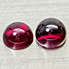 Natural Purplish Pink Rhodolite Garnet 1.95 Ct. 2 Pcs Round Cabochon Shape Gems