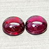 Natural Purplish Pink Rhodolite Garnet 2.29 Ct. 2 Pcs Round Cabochon Shape 6 Mm