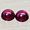 Natural Purplish Pink Rhodolite Garnet 1.33 Ct. 2 Pcs Round Cabochon Shape 5.1Mm