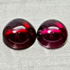 Natural Purplish Pink Rhodolite Garnet 1.71 Ct. 2 Pcs Round Cabochon Shape 5.2Mm