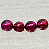 Natural Purplish Pink Rhodolite Garnet 1.56 Ct. 4 Pcs Round Cabochon Shape 3.8Mm