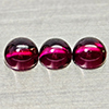 Natural Purplish Pink Rhodolite Garnet 1.75 Ct. 3 Pcs Round Cabochon Shape 4.3Mm