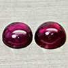 Natural Purplish Pink Rhodolite Garnet 1.36 Ct. 2 Pcs Round Cabochon Shape 5.1Mm