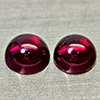 Natural Purplish Pink Rhodolite Garnet 1.44 Ct. 2 Pcs Round Cabochon Shape 5.1Mm