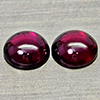 Natural Purplish Pink Rhodolite Garnet 2.16 Ct. 2 Pcs Round Cabochon Shape 6.2Mm