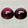 Natural Purplish Pink Rhodolite Garnet 2.68 Ct. 2 Pcs Round Cabochon Shape 6.1Mm