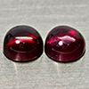 Natural Purplish Pink Rhodolite Garnet 1.95 Ct. 2 Pcs Round Cabochon Shape 5.2Mm