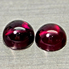 Natural Purplish Pink Rhodolite Garnet 1.52 Ct. 2 Pcs Round Cabochon Shape 5 Mm