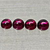 Natural Purplish Pink Rhodolite Garnet 1.81 Ct. 4 Pcs Round Cabochon Shape 4.1Mm