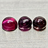 Natural Purplish Pink Rhodolite Garnet 0.82 Ct. 3 Pcs Round Cabochon Shape Gems