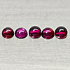 Natural Purplish Pink Rhodolite Garnet 2.10 Ct. 5 Pcs Round Cabochon Shape 3.9Mm