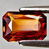 Natural Orangish Red Spessartine Garnet 0.96 Ct. Octagon Shape 6.9 x 4.8 Mm Gems