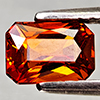 Natural Orangish Red Spessartine Garnet 1.09 Ct. Octagon Shape 6.4 x 4.5 Mm Gems