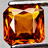 Natural Orangish Red Spessartine Garnet 0.88 Ct. Octagon Shape 5.6 x 5.5 Mm Gems