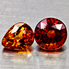 Natural Orangish Red Spessartine Garnet 1.47 Ct. 2 Pcs Mixed Shape Gemstones