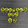 Natural Green Demantiod Garnet 0.52 Ct. 12 Pcs Round Diamond Cut 2.4 Mm Gemstones From Madagascar  Natural Green Demantiod Garnet 0.52 Ct. 12 Pcs Round Diamond Cut 2.4 Mm Gemstones From Madagascar