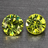 Natural Green Demantiod Garnet 0.19 Ct. 2 Pcs Round Diamond Cut 2.7 Mm Gemstones From Madagascar  Natural Green Demantiod Garnet 0.19 Ct. 2 Pcs Round Diamond Cut 2.7 Mm Gemstones From Madagascar