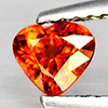 Natural Reddish Orange Spessartine Garnet 0.63 Ct. Heart Shape 5.2 x 4.8 Mm Gemstone from Namibia Natural Reddish Orange Spessartine Garnet 0.63 Ct. Heart Shape 5.2 x 4.8 Mm Gemstone from Namibia
