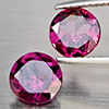 Natural Purplish Pink Rhodolite Garnet 3.00 Ct. 2 Pcs Round Shape 7 Mm Gemstone from Madagascar Natural Purplish Pink Rhodolite Garnet 3.00 Ct. 2 Pcs Round Shape 7 Mm Gemstone from Madagascar