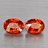 Natural Orangish Red Spessartine Garnet 2.92 Ct. 2Pcs Oval Shape 7.8 x 5.7 Mm Gemstones From Namibia Natural Orangish Red Spessartine Garnet 2.92 Ct. 2Pcs Oval Shape 7.8 x 5.7 Mm Gemstones From Namibia
