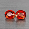 Natural Orangish Red Spessartine Garnet 2.72 Ct. 2Pcs Oval Shape 7.1 x 5.8 Mm Gemstones From Namibia Natural Orangish Red Spessartine Garnet 2.72 Ct. 2Pcs Oval Shape 7.1 x 5.8 Mm Gemstones From Namibia